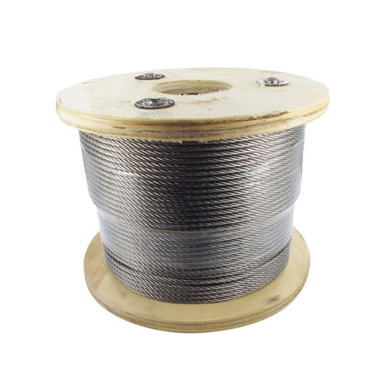 Câble acier inox Ø 3 mm - 304 - 35 Kg - 1000 m