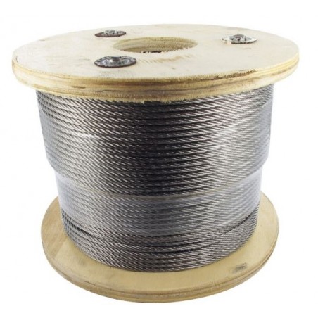 Câble acier inox Ø 3 mm - 304 - 35 Kg - 1000 m