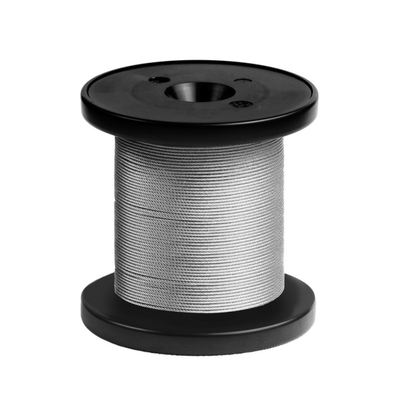 Câble métallique de 2 mm - Câble en acier inoxydable 316 - 50 m de long -  Avec 25